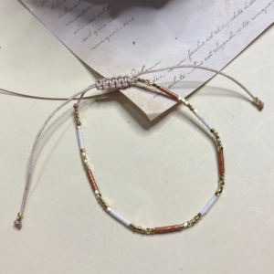Brown Acrylic Beaded Bracelet