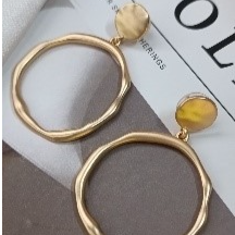 Gold Open Circle Earrings