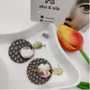 Abalone Honeycomb Earrings