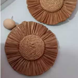 Natural Fan Paper Earrings