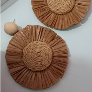 Natural Fan Paper Earrings