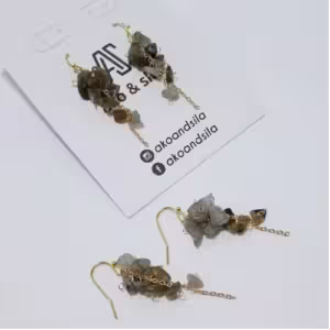 Smoke Crystal Cluster Earrings