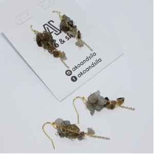 Smoke Crystal Cluster Earrings