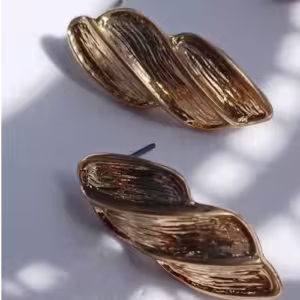 Gold Leaf Cluster Earrings