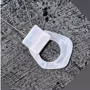 Silver Circle Bar Necklace