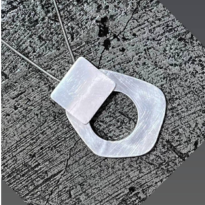 Silver Circle Bar Necklace