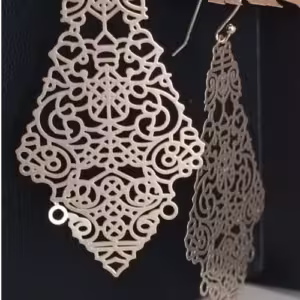 Silver Lace Drop Earrings