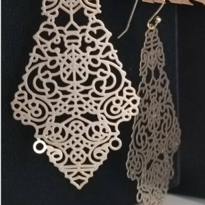 Silver Lace Drop Earrings