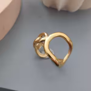 Gold Organic Loop Ring