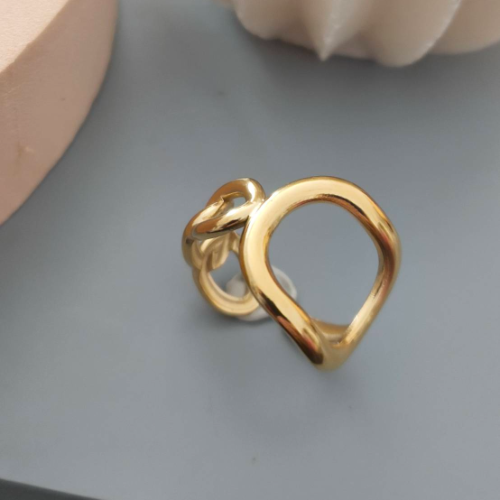 Gold Organic Loop Ring