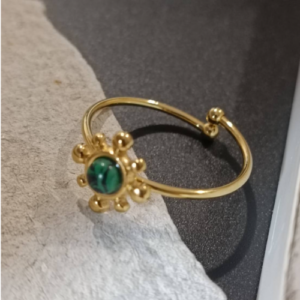 Green Floral Ring