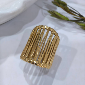 Gold Cage Band Ring