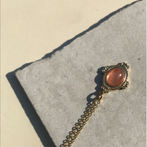 Brown Oval Stone Necklace