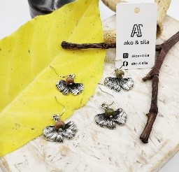 Amber Butterfly Drop Earrings