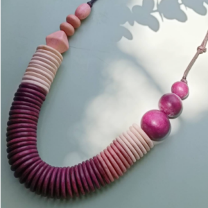 Berry Ombre Disc Necklace