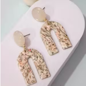 Terrazzo Arch Earrings