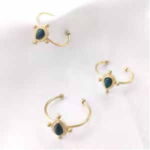 Teal Marquise Open Ring
