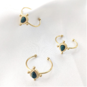 Teal Marquise Open Ring