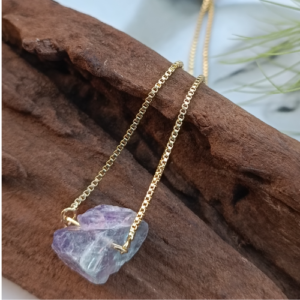 Deep Purple Raw Stone Slider Bracelet