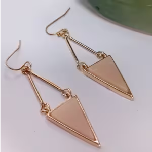 Gold Layered Triangle Earrings