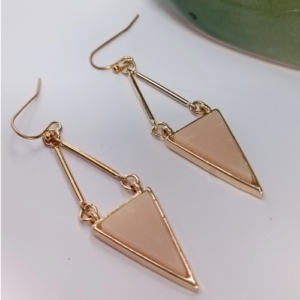 Golden Layered Triangle Earrings