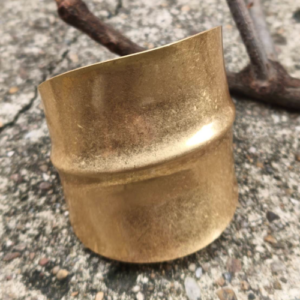 Brushed Gold Wide Cuff Bracelet