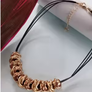Rose Gold Ring Collar Necklace