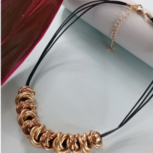 Rose Gold Ring Collar Necklace