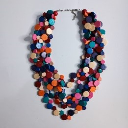 Multicolor Disc Necklace