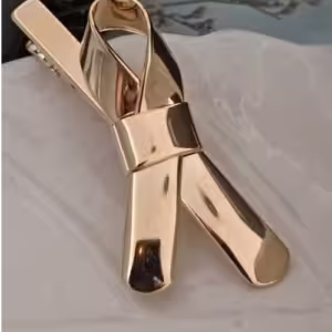 Gold Open Bow Hair Tie