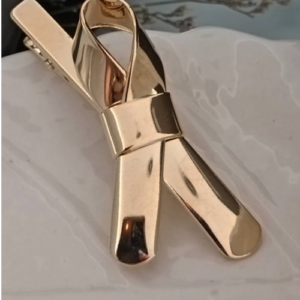 Gold Open Bow Hair Tie