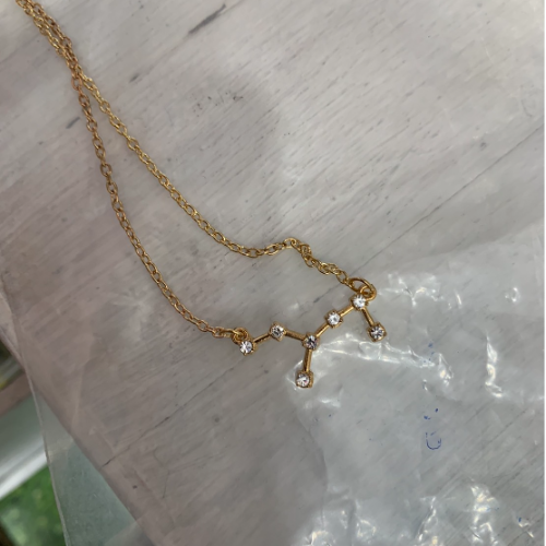 Gold Star Cluster Necklace
