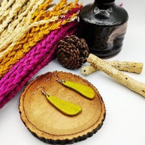 Mustard Leaf Earrings