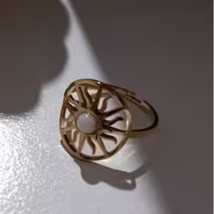 White Filigree Ring