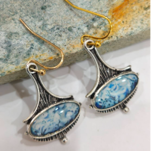 Blue Marquise Stone Earrings