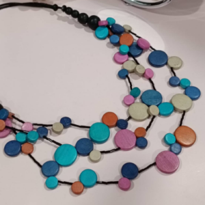 Multicolor Disc Layer Necklace