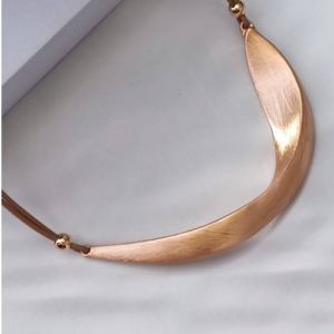 Rose Gold Crescent Collar Necklace