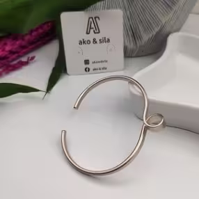 Rose Gold Loop Open Cuff Bracelet
