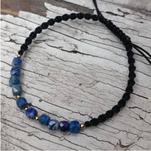 Deep Blue Natural Stone Stretch Bracelet