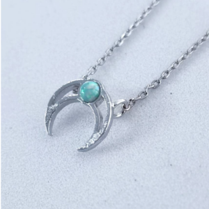 Silver Crescent Necklace
