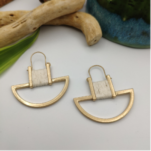 Gold Half Moon Hoop Earrings