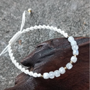 White Natural Stone Stretch Bracelet