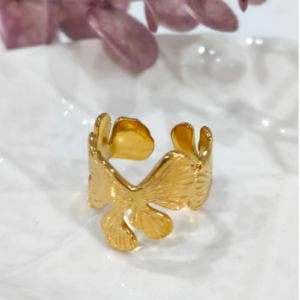 Gold Sculptural Open Ring