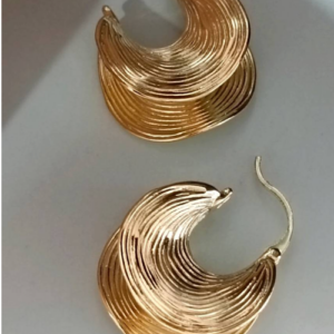 Gold Teardrop Link Earrings