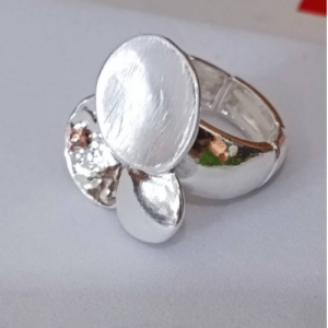 Silver Satin Disc Ring