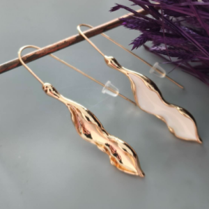Golden Wavy Drop Earrings