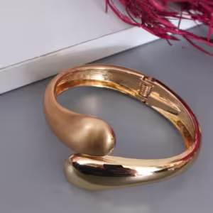 Matte Gold Open End Bracelet