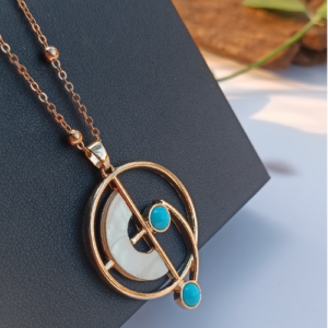 Turquoise Orbit Pendant Necklace