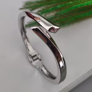 Silver Nail Bangle Bracelet