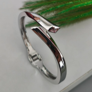 Silver Nail Bangle Bracelet